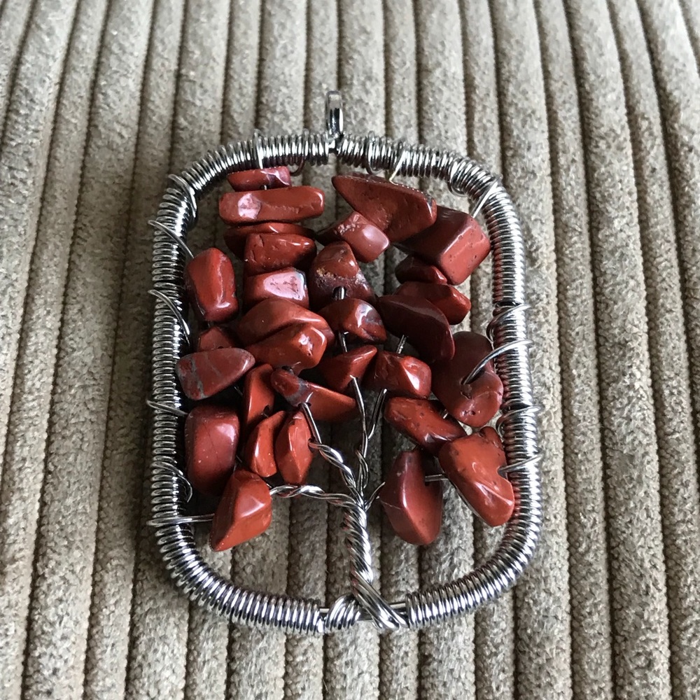 Red Jasper tree of life pendant